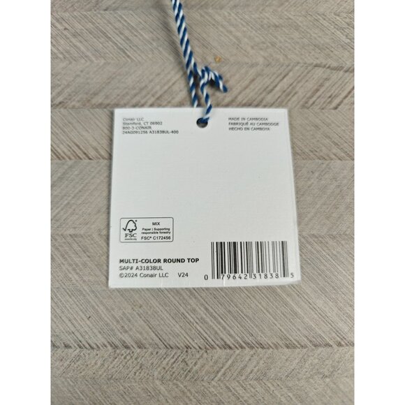 Tartan + Twine Bright Multicolor Round Top Cosmetic Bag Makeup Organizer - Picture 2 of 7